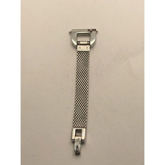 Fossil Watch Parts Half Band 6mm Silver Mesh Links Clasp 14mm GY163 - Picture 4 of 10